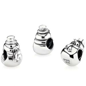 Pandora 925 Sterling Silver Snowman Bead Charm